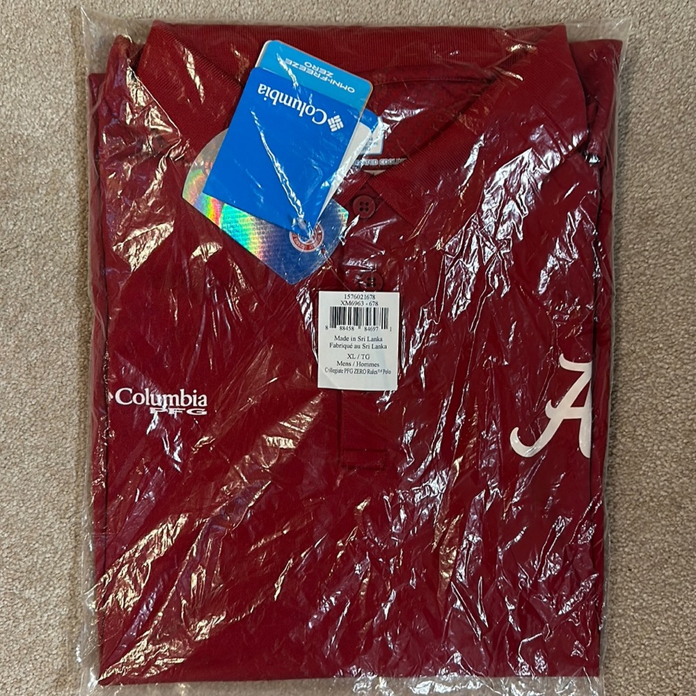 NEW IN BAG! Columbia Alabama Men’s Size XL PFG Polo